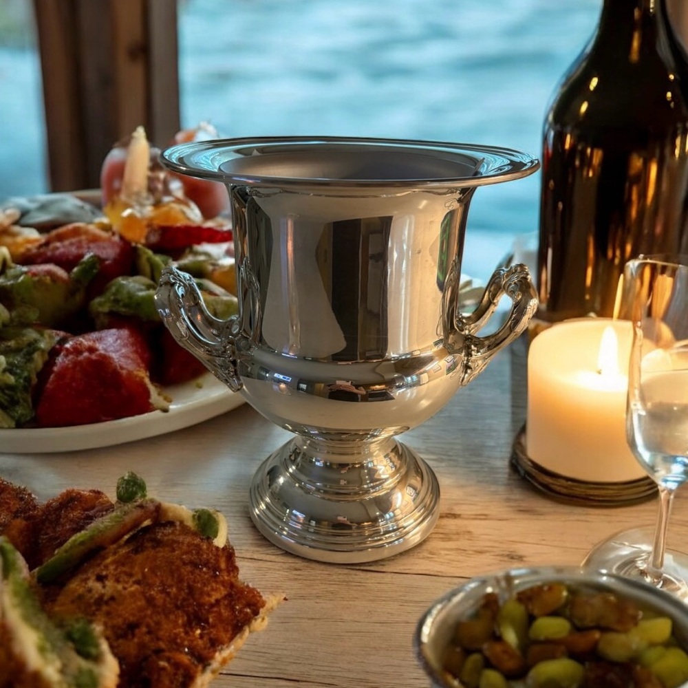 Sale🔥🔥🔥Vintage Pilgrim Regency Style Silver Plated Champagne Wine Ice Bucket - Picture 2 of 14